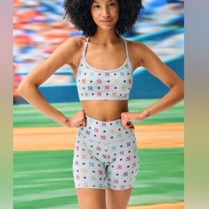 BNWT Mets MLB Monogram Rainbow Biker Bike Athletic Baseball Shorts S M L